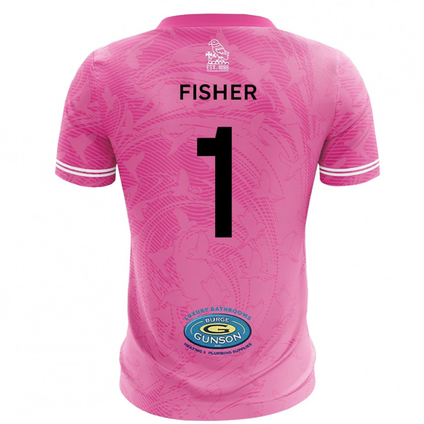Danxen Homem Tobias Fisher #1 Branco Rosa Camisola Guarda-Redes 2025/26 Camisa