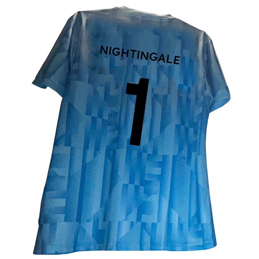 Danxen Homem Ben Nightingale #1 Azul Branco Camisola Guarda-Redes 2025/26 Camisa
