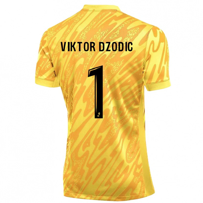 Danxen Homem Viktor Dzodic #1 Amarelo Laranja Camisola Guarda-Redes 2025/26 Camisa