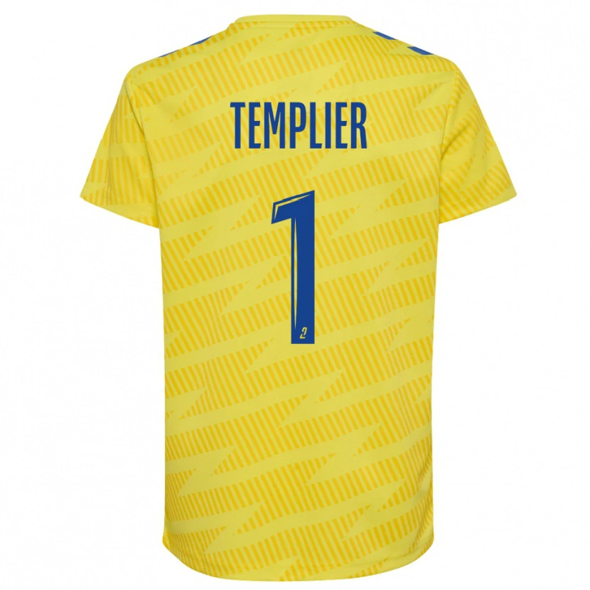 Danxen Homem Emma Templier #1 Amarelo Azul Camisola Guarda-Redes 2025/26 Camisa