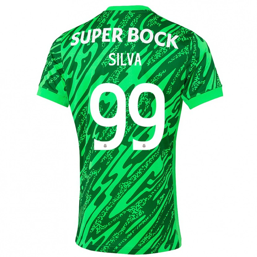 Danxen Homem Francisco Silva #99 Verde Branco Camisola Guarda-Redes 2025/26 Camisa