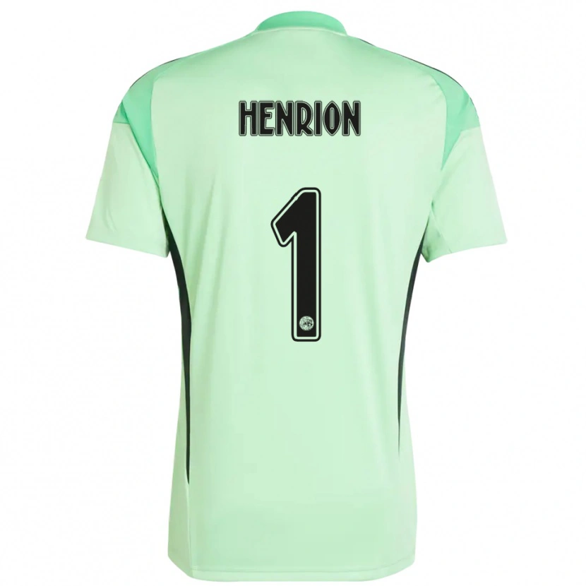 Danxen Homem Martin Henrion #1 Verde Claro Preto Camisola Guarda-Redes 2025/26 Camisa