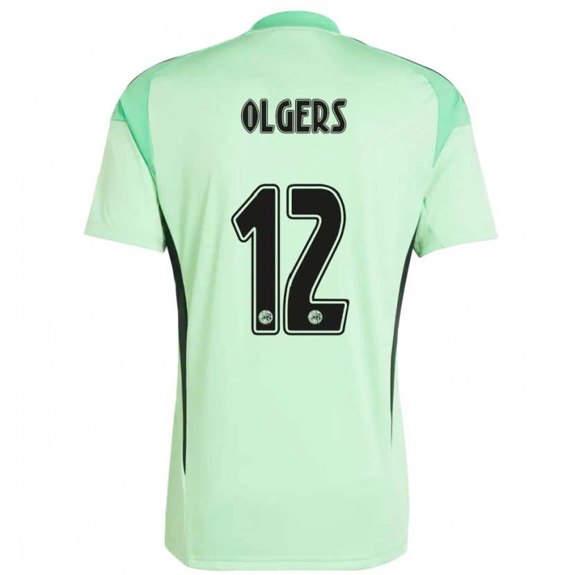 Danxen Homem Guus Olgers #12 Verde Claro Preto Camisola Guarda-Redes 2025/26 Camisa