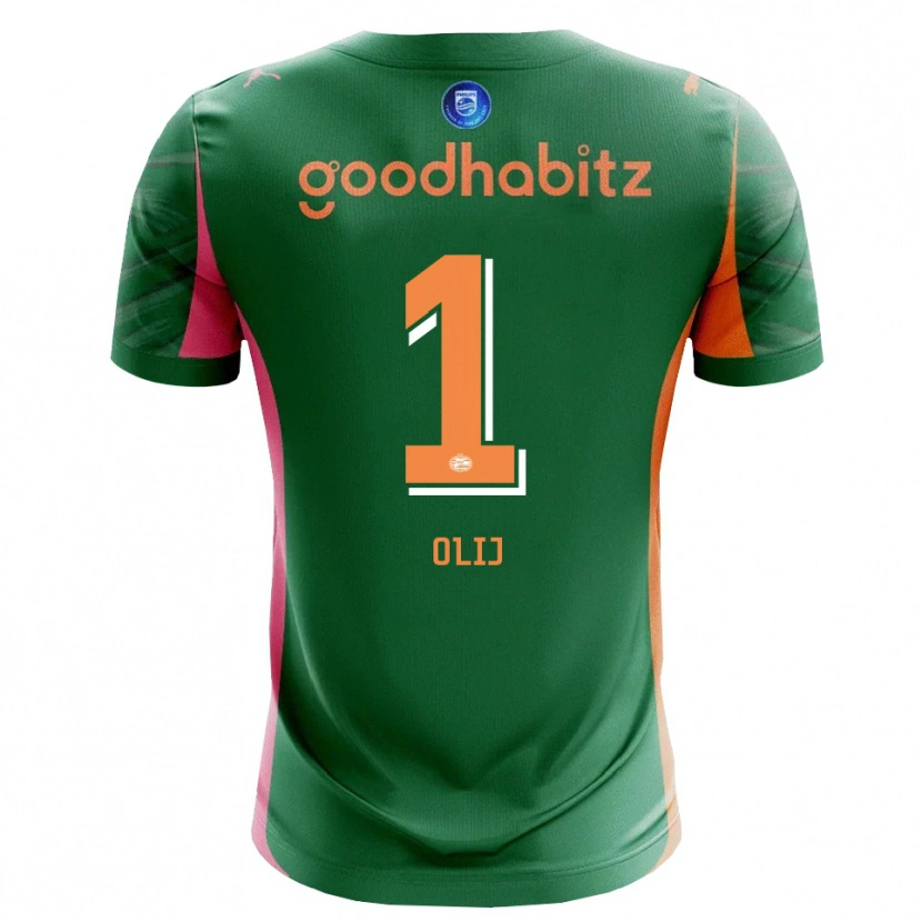 Danxen Homem Nick Olij #1 Verde Laranja Camisola Guarda-Redes 2025/26 Camisa