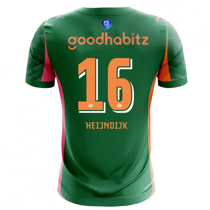 Danxen Homem Bram Heijndijk #16 Verde Laranja Camisola Guarda-Redes 2025/26 Camisa