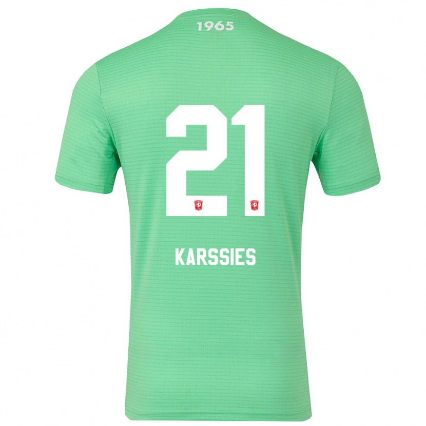 Danxen Homem Sam Karssies #21 Verde Claro Branco Camisola Guarda-Redes 2025/26 Camisa