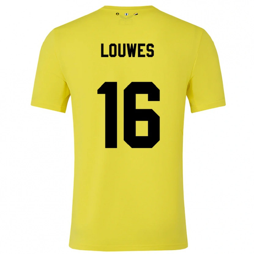 Danxen Homem Puck Louwes #16 Amarelo Preto Camisola Guarda-Redes 2025/26 Camisa