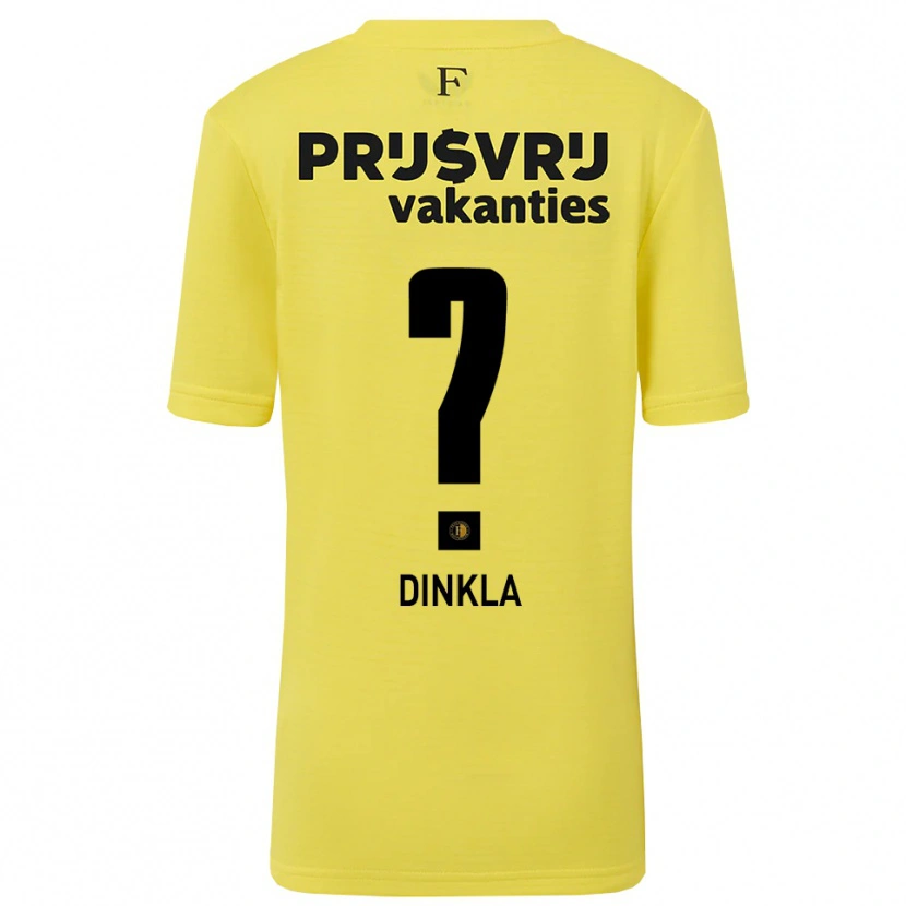 Danxen Homem Claire Dinkla #0 Amarelo Preto Camisola Guarda-Redes 2025/26 Camisa