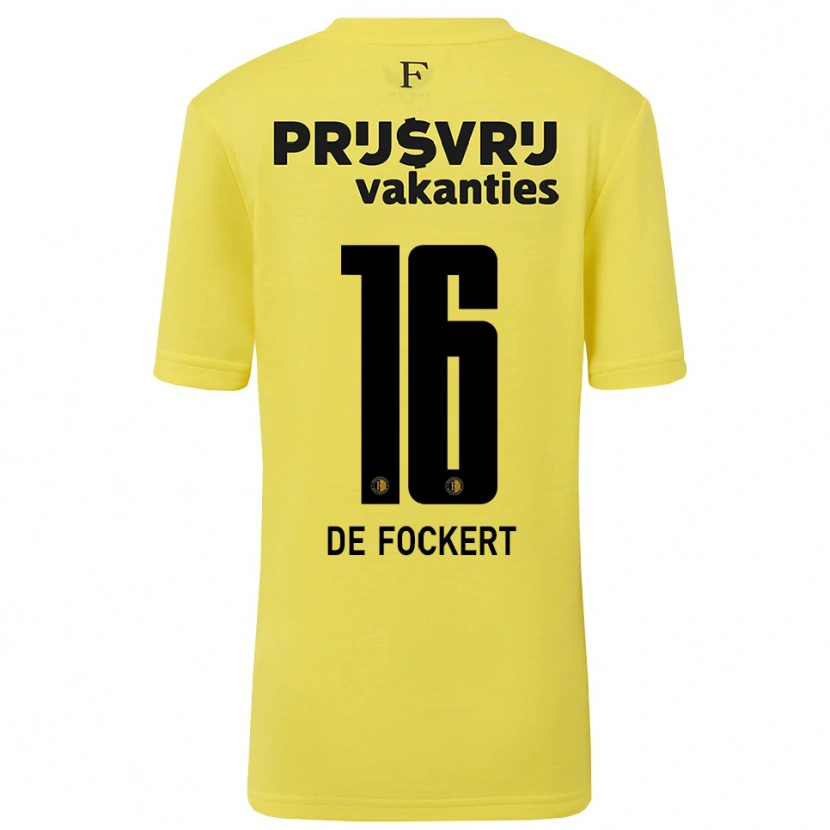 Danxen Homem Maarten de Fockert #16 Amarelo Preto Camisola Guarda-Redes 2025/26 Camisa