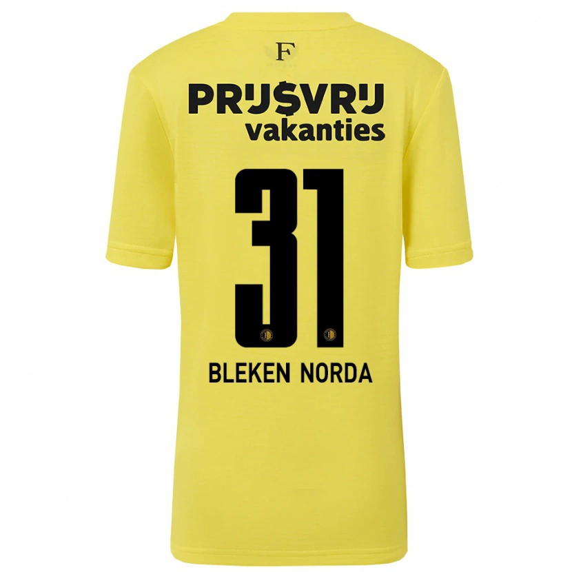 Danxen Homem Haakon Bleken Norda #31 Amarelo Preto Camisola Guarda-Redes 2025/26 Camisa