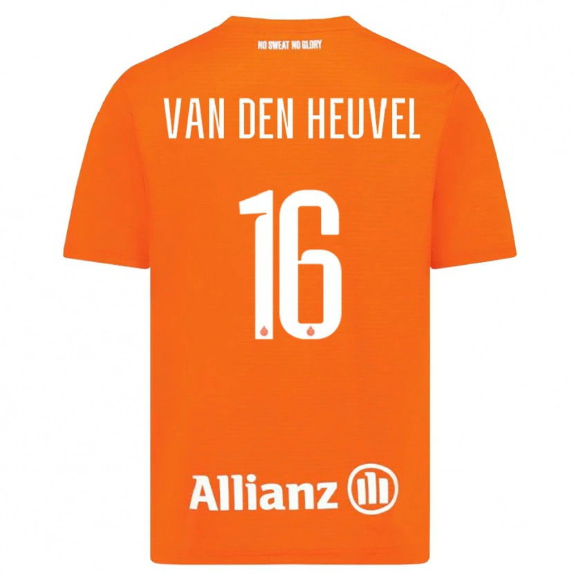 Danxen Homem Dani van den Heuvel #16 Laranja Branco Camisola Guarda-Redes 2025/26 Camisa