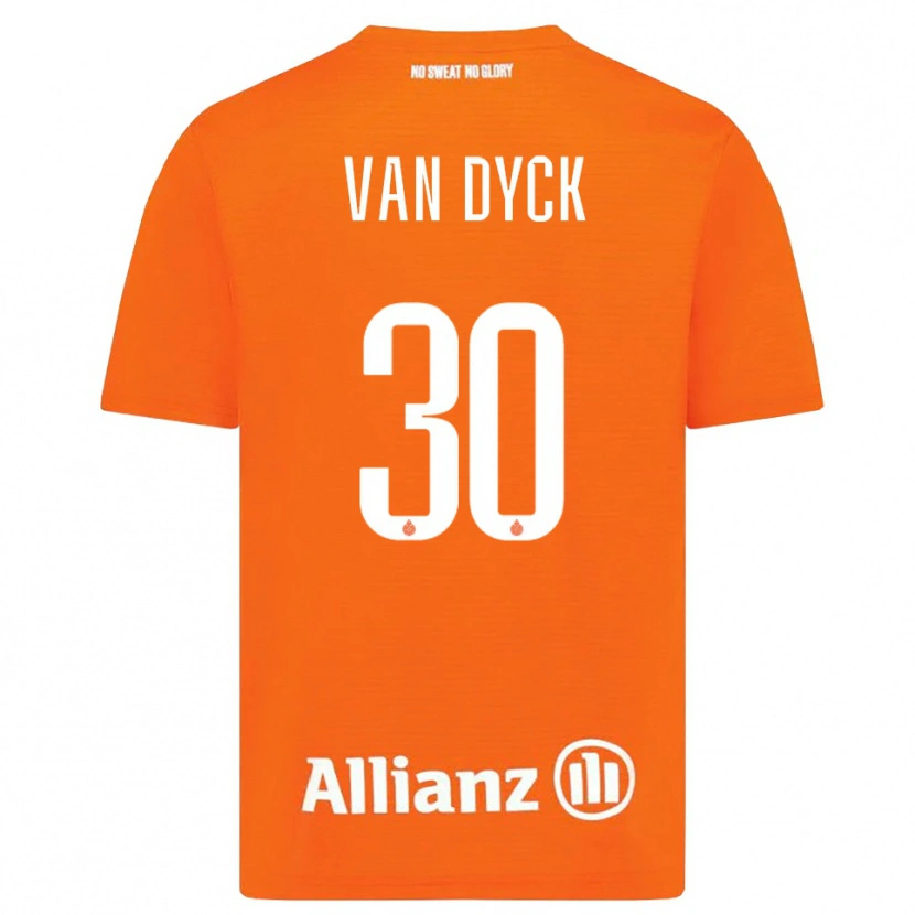 Danxen Homem Nell Van Dyck #30 Laranja Branco Camisola Guarda-Redes 2025/26 Camisa