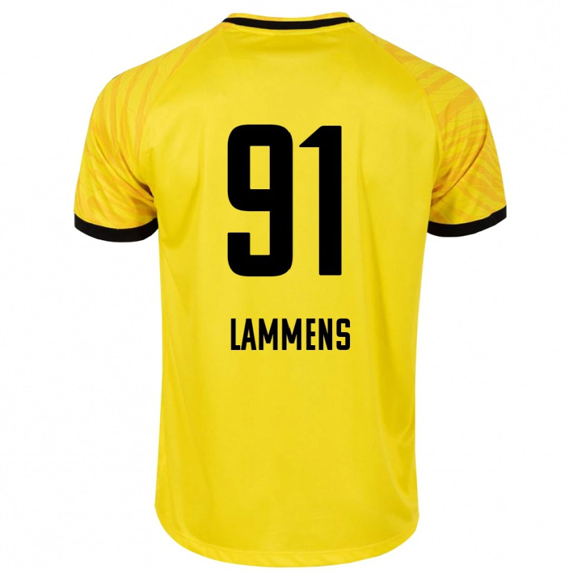 Danxen Homem Senne Lammens #91 Amarelo Preto Camisola Guarda-Redes 2025/26 Camisa