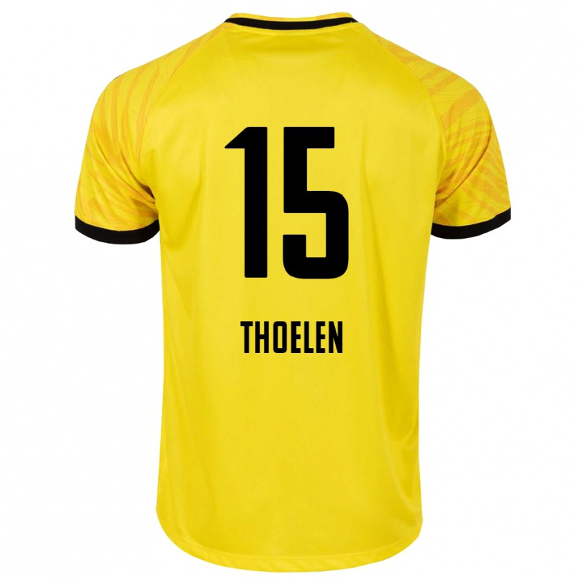Danxen Homem Yannick Thoelen #15 Amarelo Preto Camisola Guarda-Redes 2025/26 Camisa