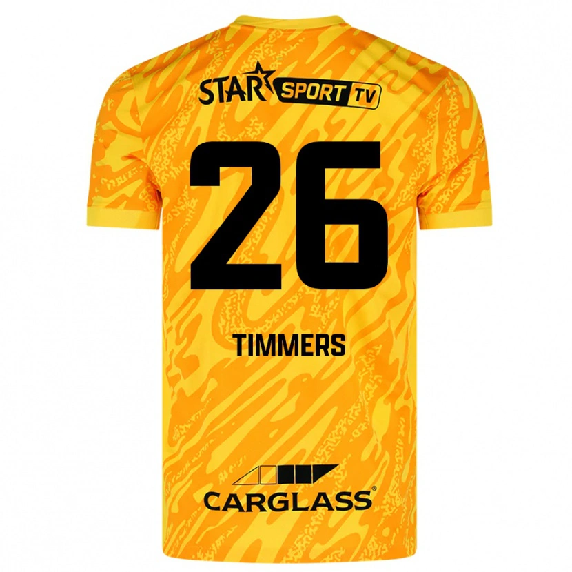 Danxen Homem Sebastiaan Timmers #26 Laranja Amarelo Preto Camisola Guarda-Redes 2025/26 Camisa