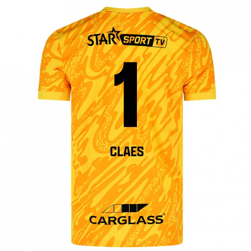 Danxen Homem Mirthe Claes #1 Laranja Amarelo Preto Camisola Guarda-Redes 2025/26 Camisa