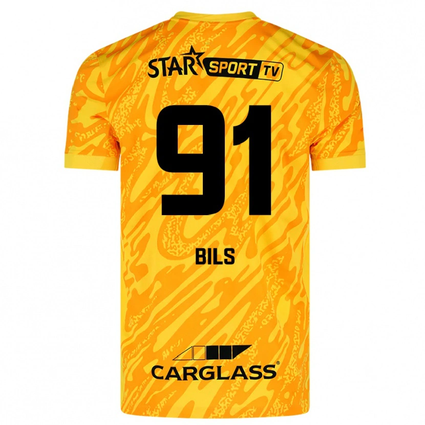 Danxen Homem Elise Bils #91 Laranja Amarelo Preto Camisola Guarda-Redes 2025/26 Camisa