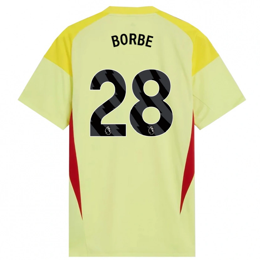 Danxen Homem Anneke Borbe #28 Amarelo Vermelho Preto Camisola Guarda-Redes 2025/26 Camisa