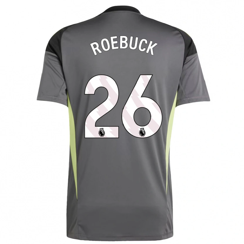Danxen Homem Ellie Roebuck #26 Cinza Escuro Preto Camisola Guarda-Redes 2025/26 Camisa