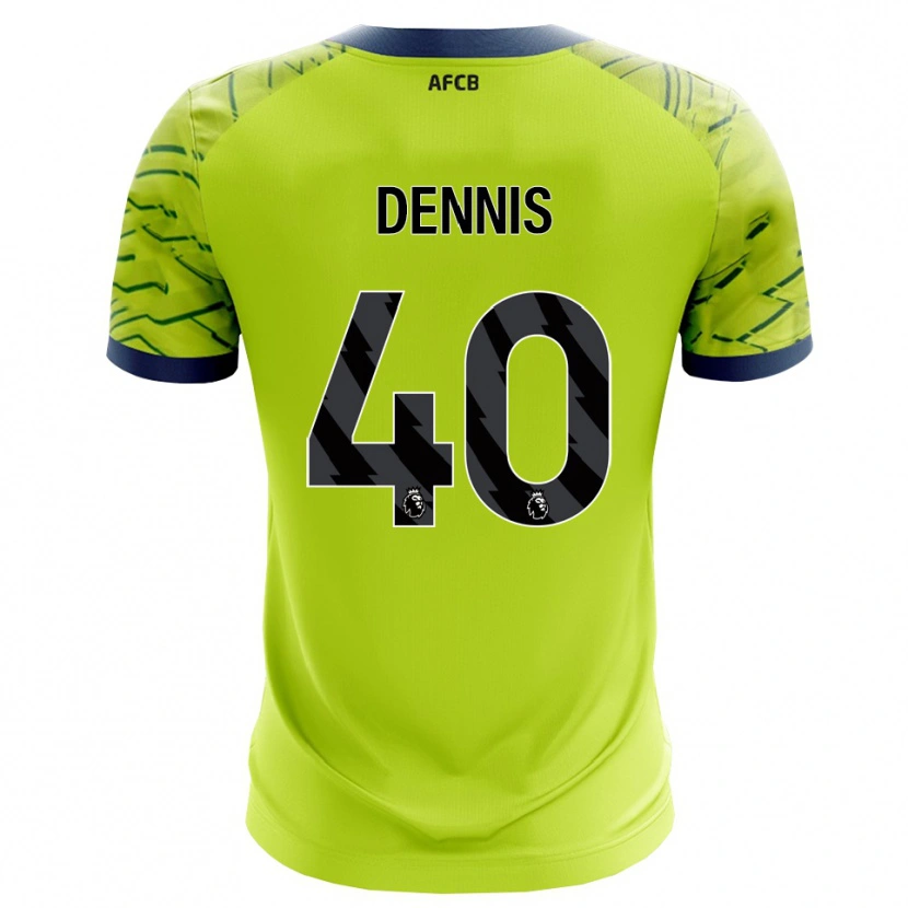 Danxen Homem Will Dennis #40 Verde Amarelo Camisola Guarda-Redes 2025/26 Camisa