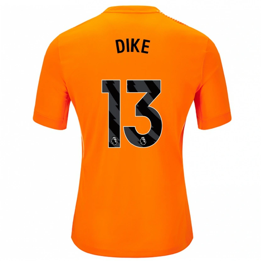 Danxen Homem Michael Dike #13 Laranja Preto Camisola Guarda-Redes 2025/26 Camisa