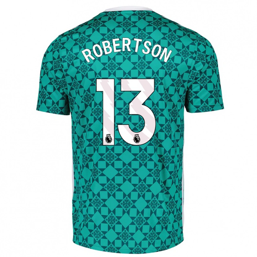 Danxen Homem Finley Robertson #13 Verde Branco Camisola Guarda-Redes 2025/26 Camisa