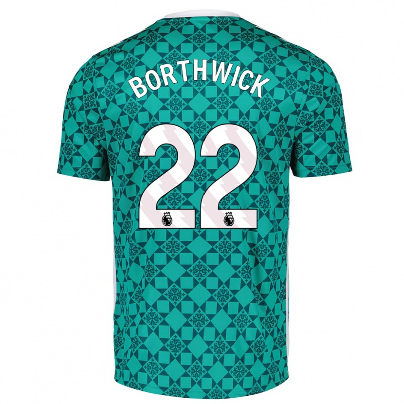Danxen Homem Megan Borthwick #22 Verde Branco Camisola Guarda-Redes 2025/26 Camisa