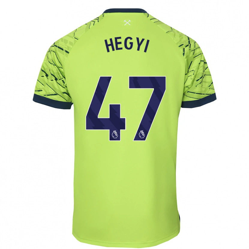 Danxen Homem Krisztián Hegyi #47 Verde Fluorescente Camisola Guarda-Redes 2025/26 Camisa