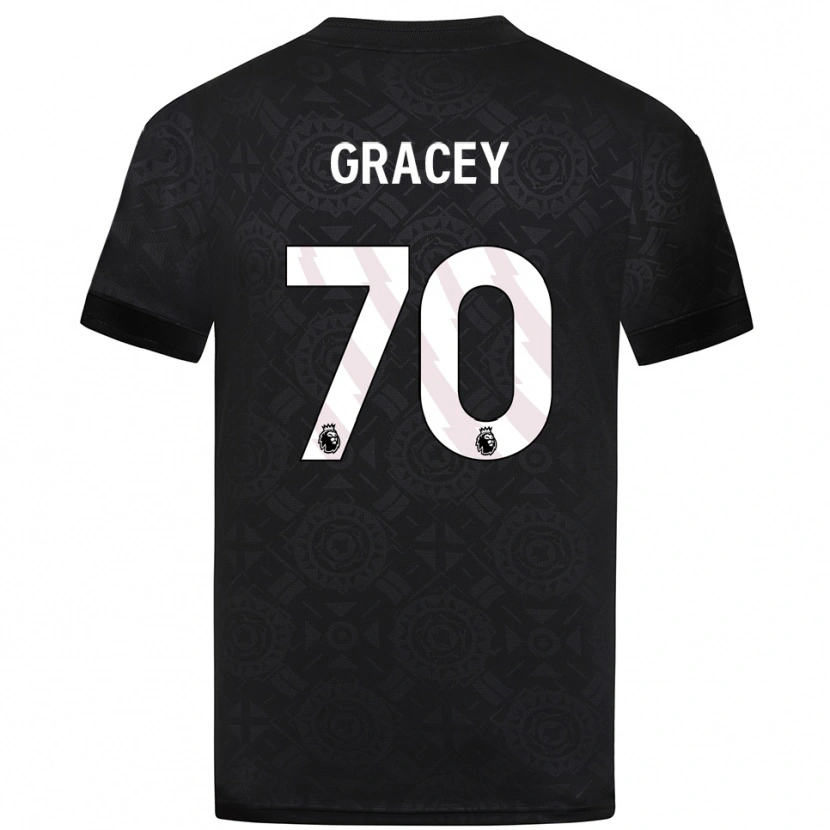Danxen Homem Josh Gracey #70 Preto Branco Camisola Guarda-Redes 2025/26 Camisa