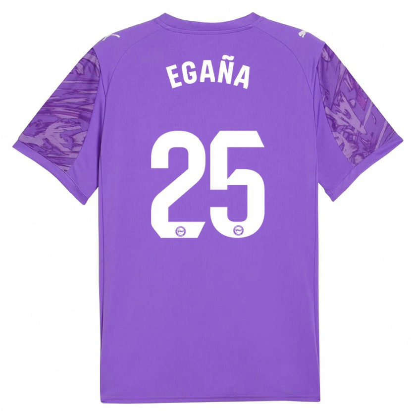 Danxen Homem Eider Egaña #25 Roxo Branco Camisola Guarda-Redes 2025/26 Camisa