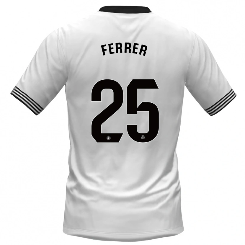 Danxen Homem Diego Ferrer #25 Branco Preto Camisola Guarda-Redes 2025/26 Camisa