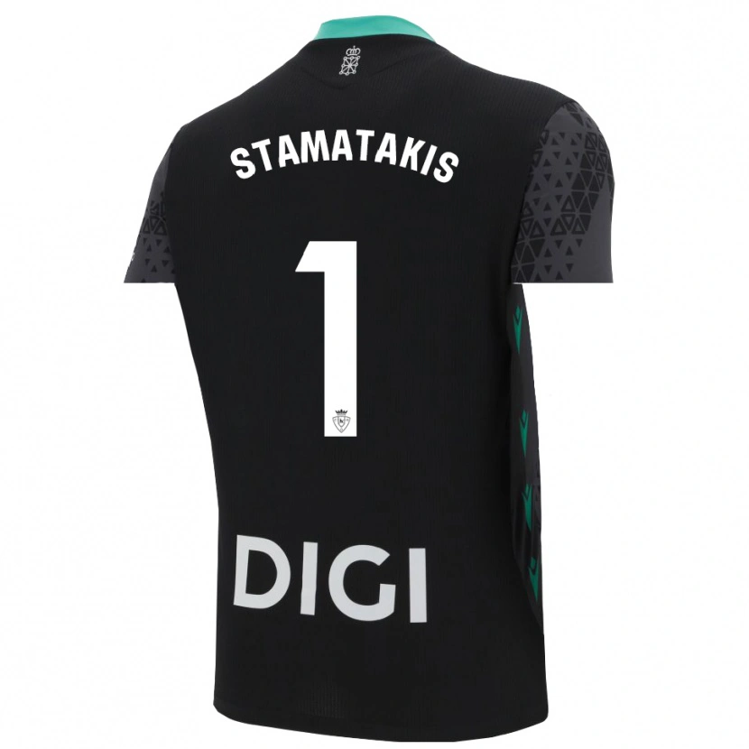 Danxen Homem Dimitrios Stamatakis #1 Cinza Escuro Preto Camisola Guarda-Redes 2025/26 Camisa