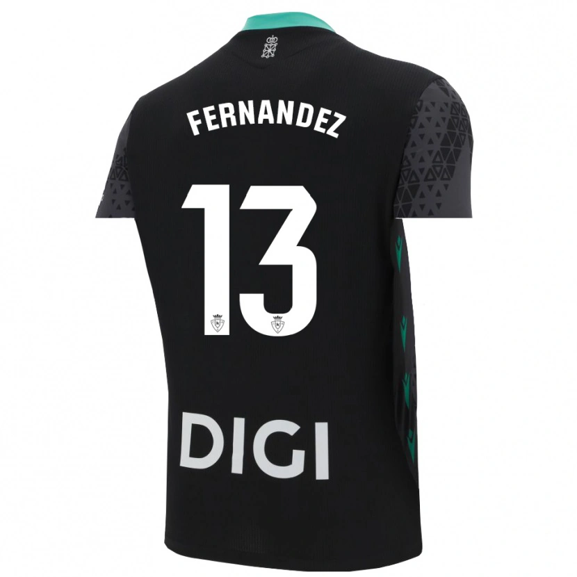 Danxen Homem Aitor Fernández #13 Cinza Escuro Preto Camisola Guarda-Redes 2025/26 Camisa