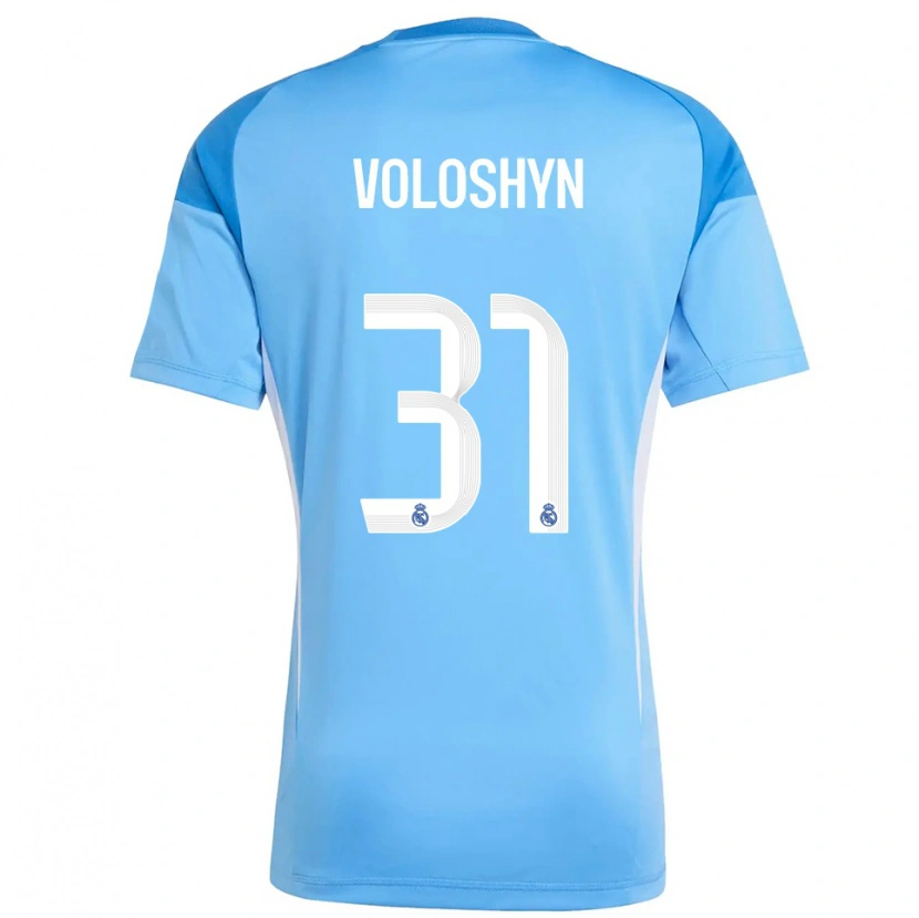 Danxen Homem Ilya Voloshyn #31 Azul Céu Branco Camisola Guarda-Redes 2025/26 Camisa