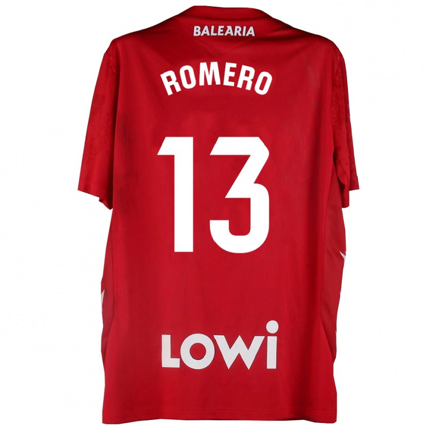 Danxen Homem Cayetano Romero #13 Vermelho Branco Camisola Guarda-Redes 2025/26 Camisa