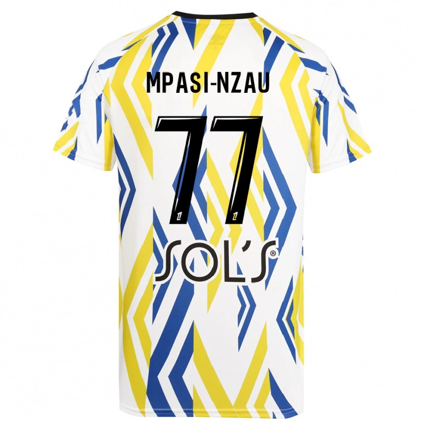 Danxen Homem Lionel Mpasi-Nzau #77 Branco Vermelho Azul Camisola Guarda-Redes 2025/26 Camisa