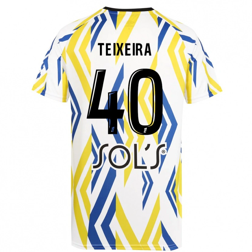 Danxen Homem Alex Teixeira #40 Branco Vermelho Azul Camisola Guarda-Redes 2025/26 Camisa