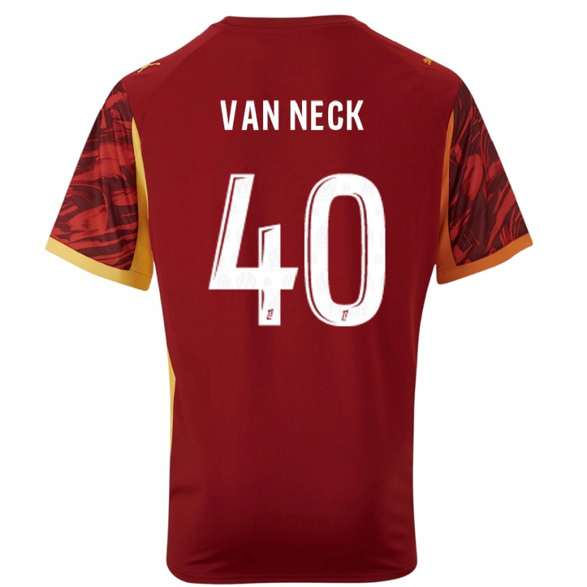 Danxen Homem Jelle Van Neck #40 Bordô Marrom Camisola Guarda-Redes 2025/26 Camisa