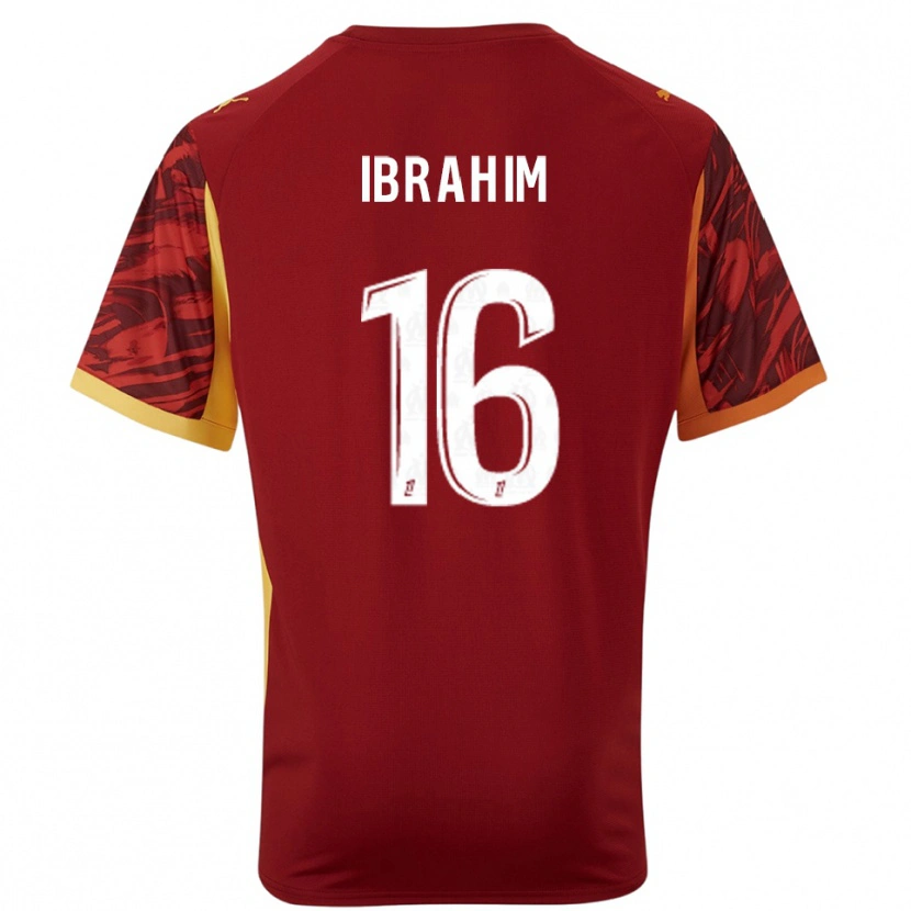 Danxen Homem Ayman Ibrahim #16 Bordô Marrom Camisola Guarda-Redes 2025/26 Camisa