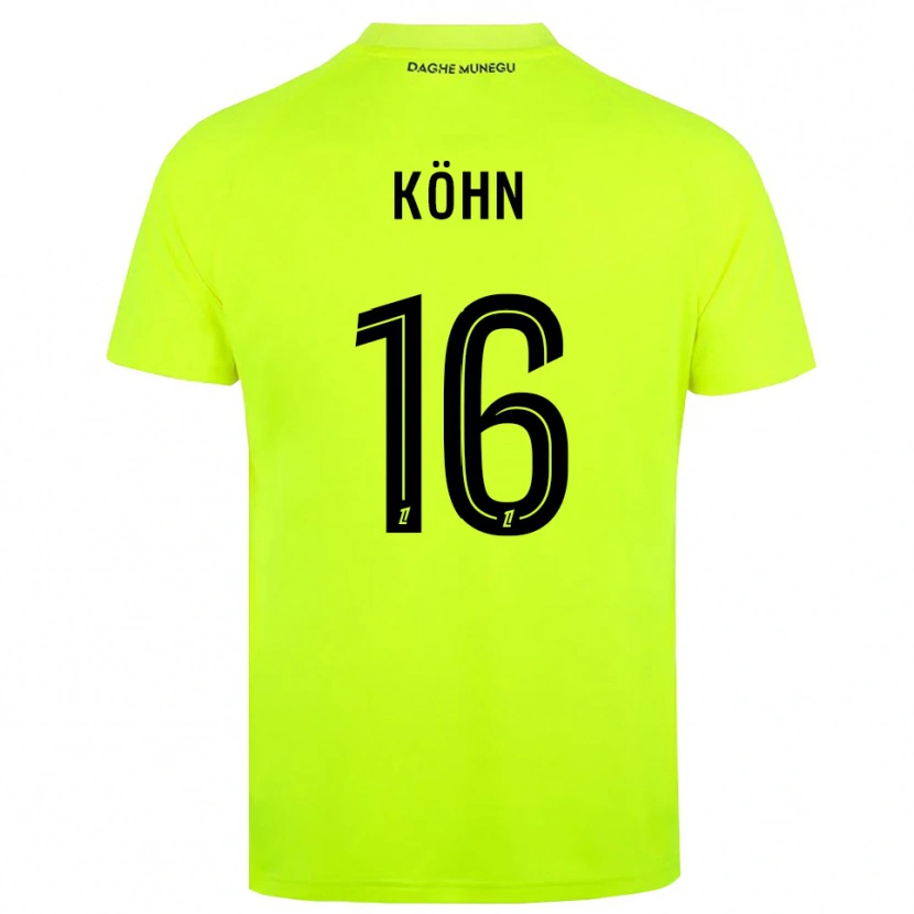 Danxen Homem Philipp Köhn #16 Verde Fluorescente Preto Camisola Guarda-Redes 2025/26 Camisa