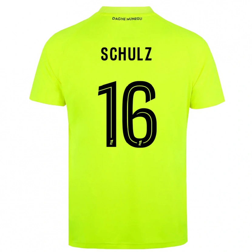 Danxen Homem Ethan Schulz #16 Verde Fluorescente Preto Camisola Guarda-Redes 2025/26 Camisa