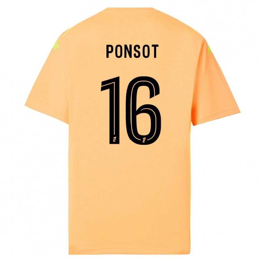 Danxen Homem Martin Ponsot #16 Laranja Escuro Preto Camisola Guarda-Redes 2025/26 Camisa