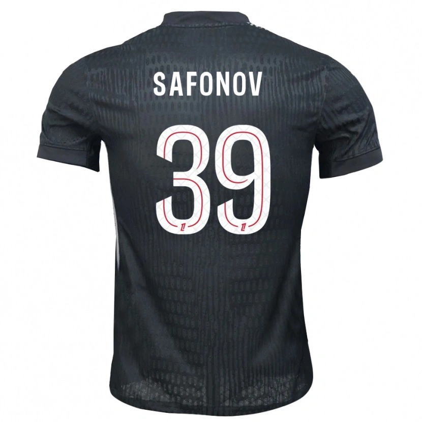 Danxen Homem Matvey Safonov #39 Cinza Escuro Preto Camisola Guarda-Redes 2025/26 Camisa