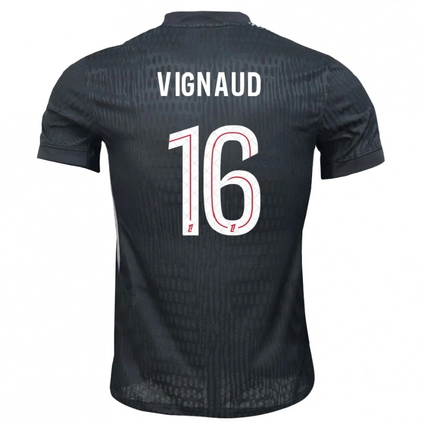 Danxen Homem Arthur Vignaud #16 Cinza Escuro Preto Camisola Guarda-Redes 2025/26 Camisa