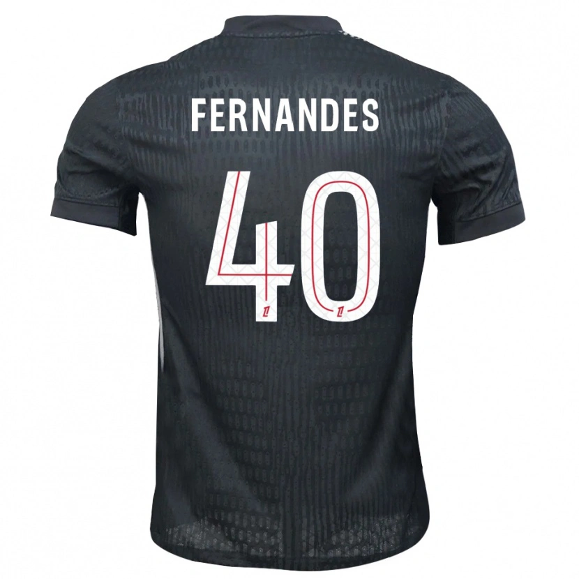 Danxen Homem Alyssa Fernandes #40 Cinza Escuro Preto Camisola Guarda-Redes 2025/26 Camisa