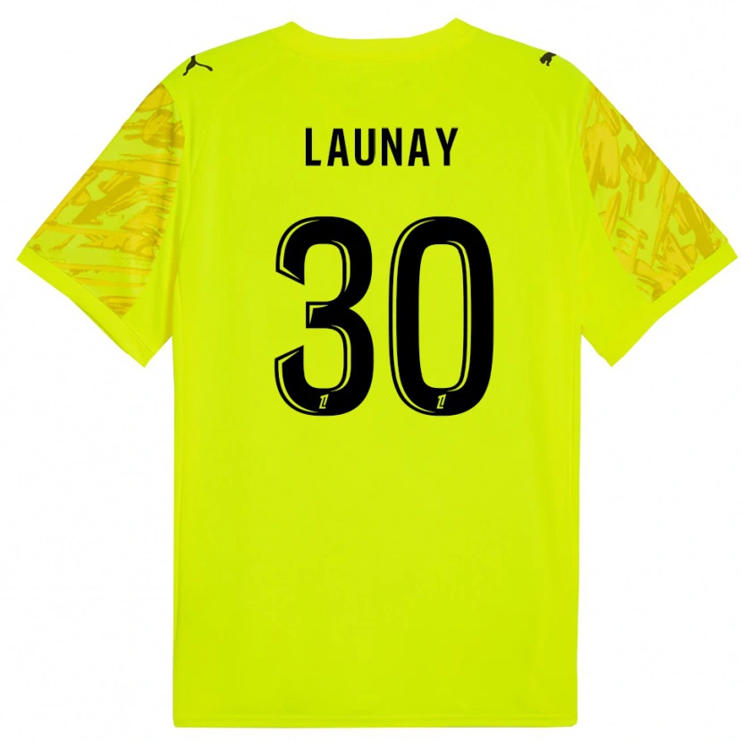 Danxen Homem Elisa Launay #30 Verde Fluorescente Amarelo Camisola Guarda-Redes 2025/26 Camisa