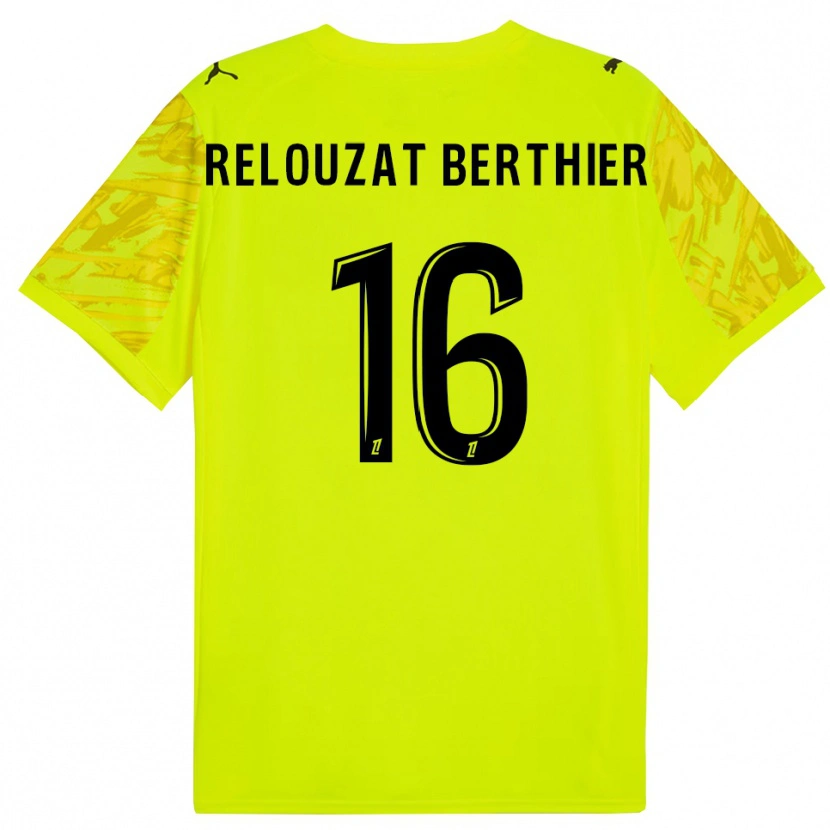Danxen Homem Maxime Relouzat Berthier #16 Verde Fluorescente Amarelo Camisola Guarda-Redes 2025/26 Camisa