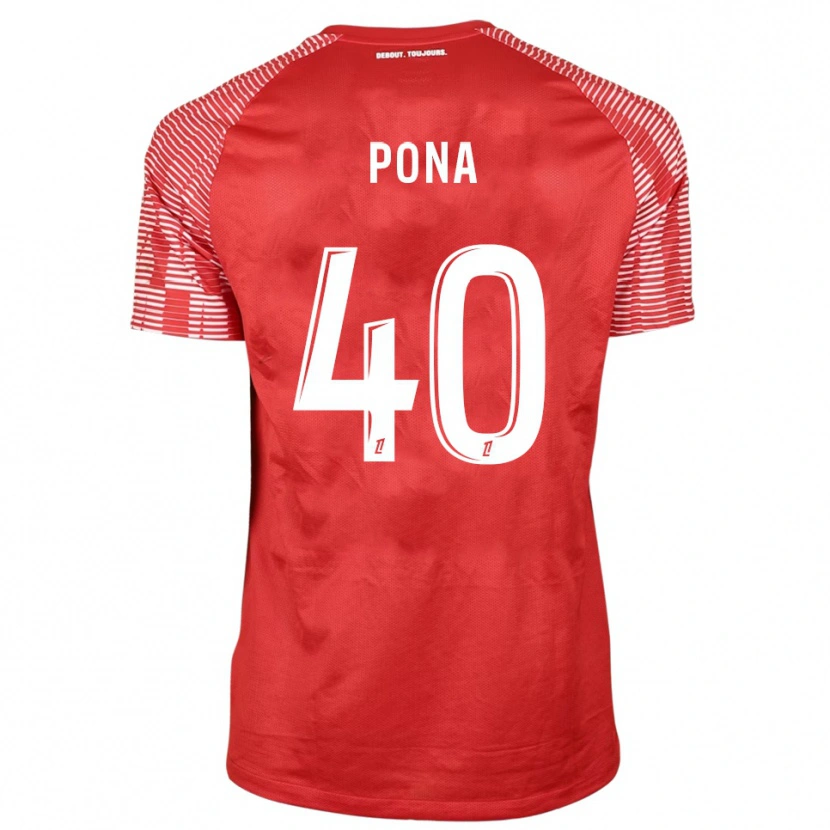 Danxen Homem Oumar Pona #40 Vermelho Branco Camisola Guarda-Redes 2025/26 Camisa
