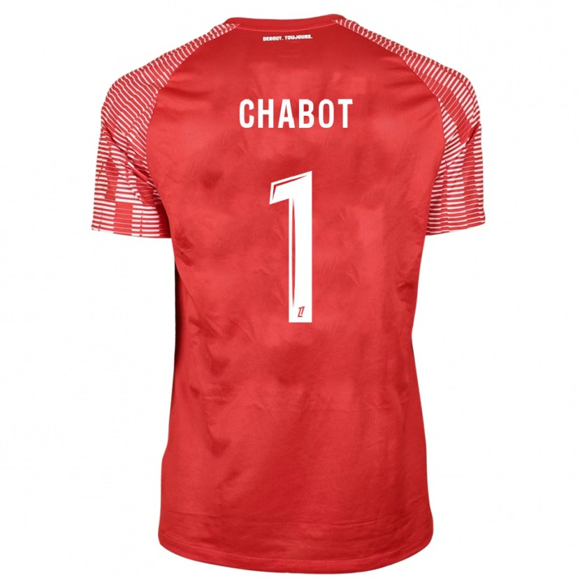 Danxen Homem Max-Edgar Chabot #1 Vermelho Branco Camisola Guarda-Redes 2025/26 Camisa