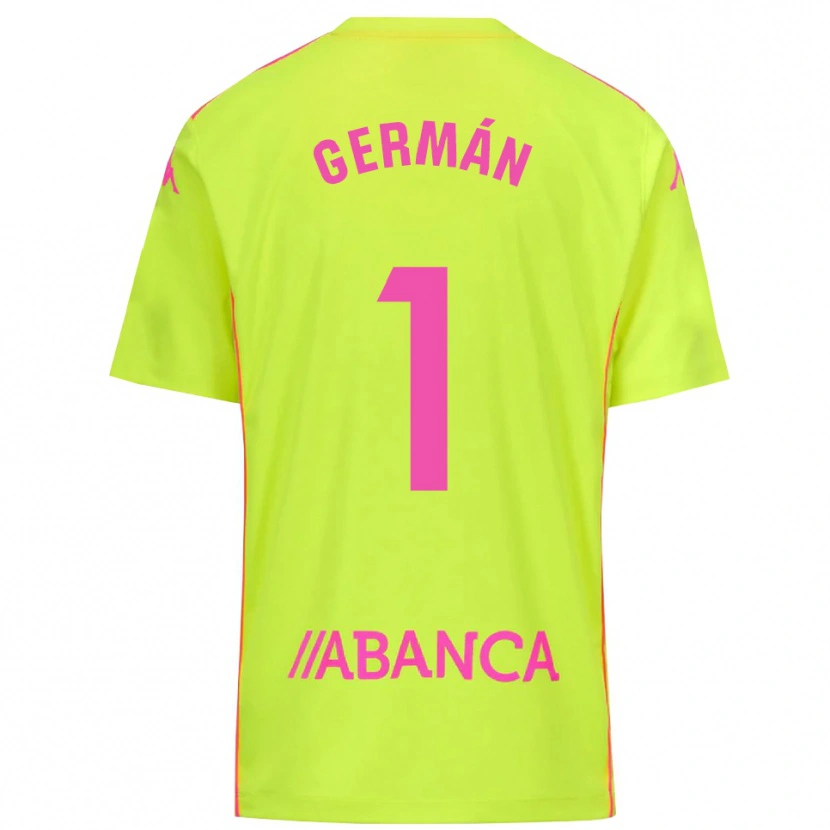 Danxen Homem Germán Parreño #1 Amarelo Verde Camisola Guarda-Redes 2025/26 Camisa